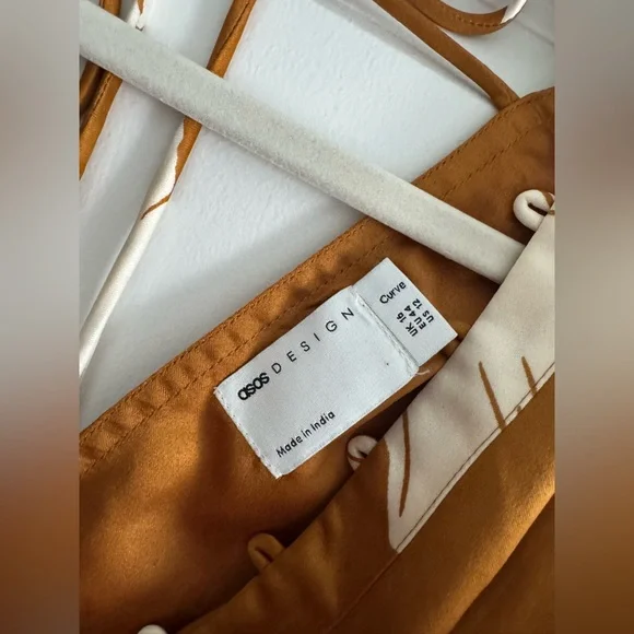 ASOS  NWTS Batswing Satin Mini Dress US 12 - Picture 7 of 7